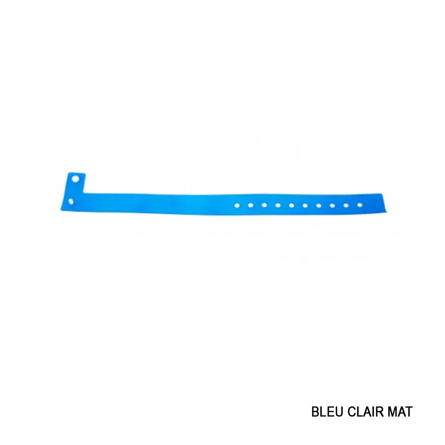 Bracelet plastique vinyle bleu clair