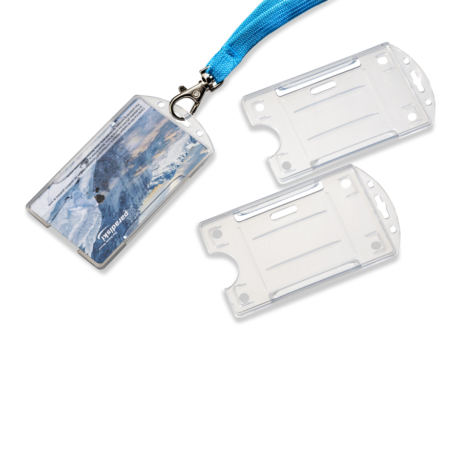 Porte badge rigide en plastique transparent - pas cher