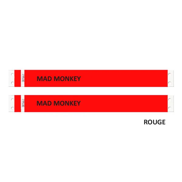 bracelet tyvek personnalisé - rouge