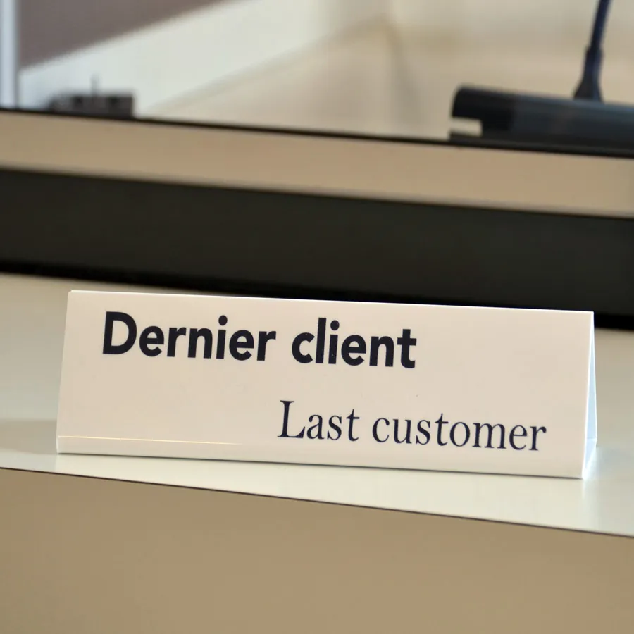 chevalet 3 faces - dernier client