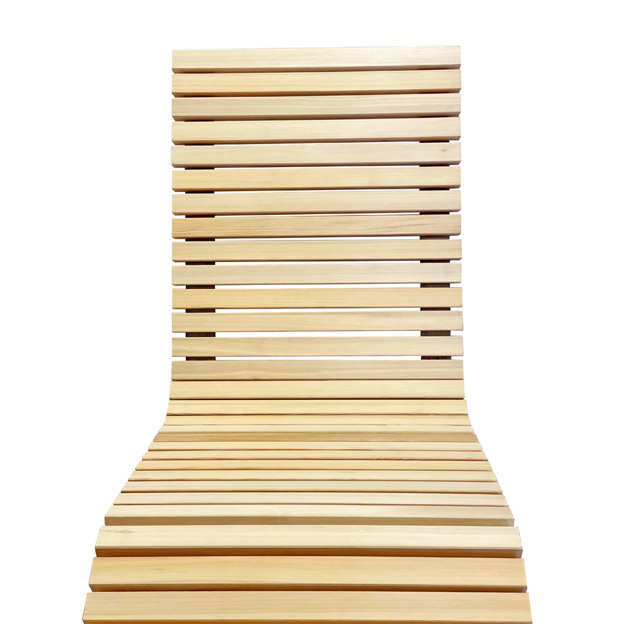 ALVA fauteuil transat extérieur en aluminium de couleur et bois massif