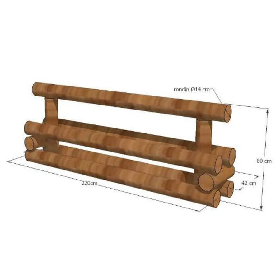 séparateur de voie en bois